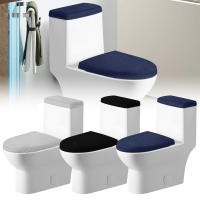 Juego De 2 Cubiertas De Tanque De Inodoro En Veludo Cómodo Accesorio De Baño Universal Tapete De Almohadilla Para Inodoro Material De Algodón Linter - details 6