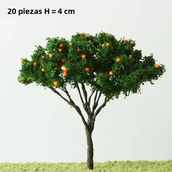 20Pcs Árboles De Escala Para Modelos De Ferrocarril Y Micro Paisaje Diorama Decoración De Callejones Y Edificios Para Juguete De Regalo Para Niños - 1