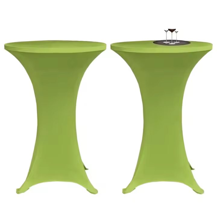 vidaXL 2x Fundas Manteles Ajustados de Mesa de Pie Alta de Fiesta 60 cm Color Antracita,  Crema,  Negro y mas - 1