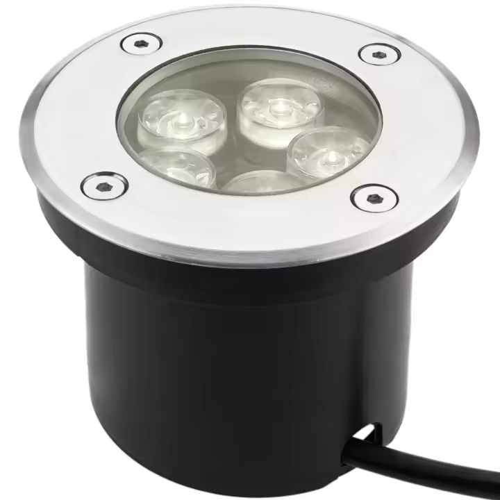 Foco LED de suelo de 5W 100mm. Luz blanca cálida de 3000K - BeMatik - 1