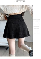 Falda Plisada De Corduroy Retro Para Mujer Alta Cintura Invierno Casual Vintage Escuela Corta Saias Femme Mini - details 7