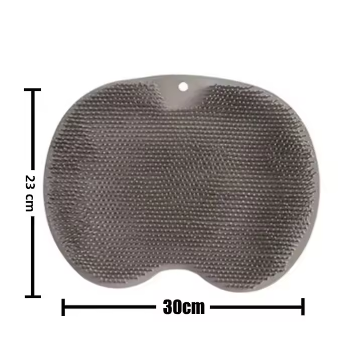 Alfombrilla De Baño Con Esponja De Silicona Y Cepillo Para Lavar Los Pies Reutilizable Y Adhesiva En La Pared Masajeador De Pies Para Ducha - 1