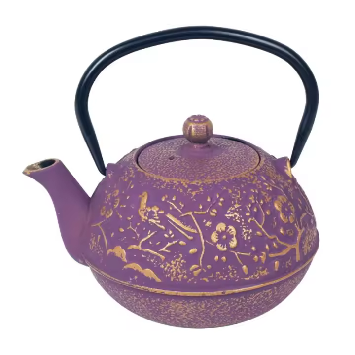 SIGNES GRIMALT Signes Grimalt By Sigris - Tetera Hierro Colado Japonesa Violeta y Dorada 0,72L con Filtro - 1