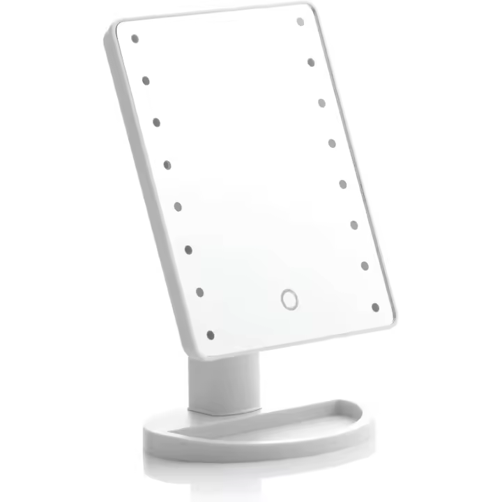 Espejo de Mesa táctil para iluminar tu rostro y estirizar tu maquillaje con función de Espejo LED, sensación táctil y Diseño, perfecto para Baños y tocadores. - 1