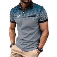 Camisa Polo De Verano Para Hombre Estilo Slim Fit Sport Manga Corta 100% Poliéster Con Bolsillo Falso Decorativo Casual Para Golf - details 1