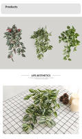 45cm Planta Artificial De Vínculo Hojas De Iva Falsas Scindapsus Aureus Rattan Para Decoración De Hogar Boda Jardín - details 0
