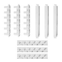 Rack De Joyería Adhesivo Para Pared Blanco Con Gancho Soporte Para Anillos Pendientes Collares Llaves 9 Piezas/Lote - details 2
