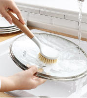 Cepillo De Limpieza De Cocina Multifuncional Con Mango Largo Y No Grasoso Para Ollas Tazas Y Platos Material De Madera - details 6