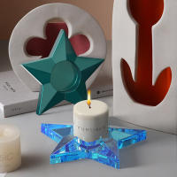 Molde De Silicona Para Vela En Forma De Corazón Y Estrella Molde Para Epoxy Resina Decoración De Escritorio DIY Molde De Vela - details 7