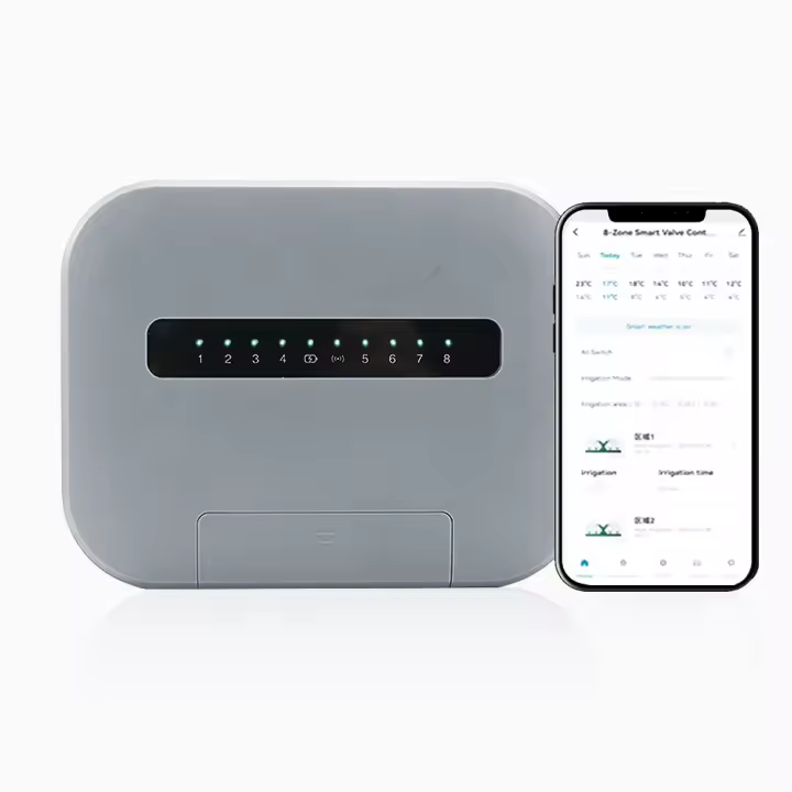 Controlador Inteligente De Riego Interior WiFi Tuya 6/8 Estaciones Compatible Con Smartlife Enchufe Europeo Para Jardín - 1