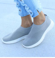 Zapatos Planos Para Mujer En Blanco Zapatos De Encaje Ligero Para Verano Y Otoño Casual Comodidad Sin Cordones Talla Real - details 3