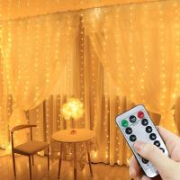 Luces De Navidad LED 6/3M Cadena De Fadas Con Control Remoto Y USB Decoración De Hogar Para Pared Puerta Ventana Color Multicolor - details 1