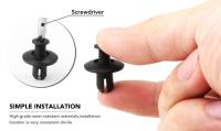 Clavos De Plástico Para Coche 8mm Universal Para Parachoques Y Guardabarros Negros 300/50pcs Accesorios De Automóvil Clips De Empuñadura - details 4