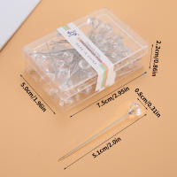Alloy Pins Transparentes Para Boda Y Costura 50/100Pcs En Caja De Plástico Accesorios De Costura Y Punzón Para Bordado - details 2