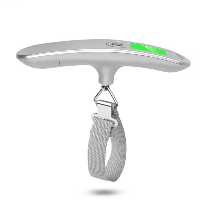 Báscula Digital Portátil 50kg X 10g Pantalla LCD Esterilla De Viaje Para Maletas Y Cocina Material De Acero Inoxidable Fuente De Alimentación Batería - 1
