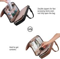Neceser Colgante para artículos de tocador, Bolsa de viaje grande para Mujer, Bolsa de maquillaje transparente para contenedor de tamaño complete, Negra - details 2
