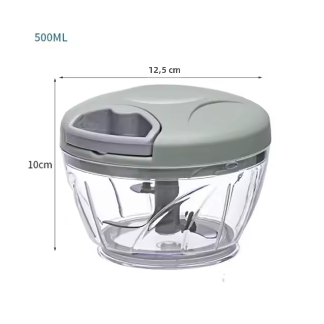 Picadora de Ajo Manual, impresora de Alimentación y verduras, Molinillos de Carne, utensilios de cocina, trituradora de Ajo, 500/900ML - 1