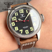 Reloj De Pulsera Automático Tandorio Vintage 20Bar 39mm NH35A Para Hombres Con Bisel Fluted Y Corona Ajustable Luminoso Vidrio De Zafiro Correa De Cuero Resistente Al Agua - details 2