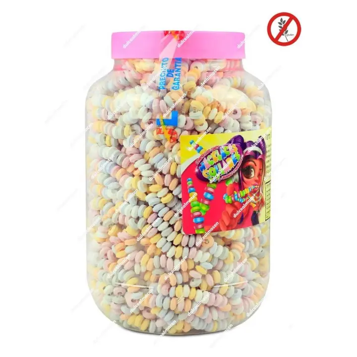 Juan López Collar de Caramelo de Dextrosa - Bote de 120 uds | Sin Gluten - 1