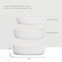 Cesta de almacenamiento de cuerda de algodón, cesta de almacenamiento trenzada de algodón, 3 cestas de estante decorativos contenedores Organizadores de cesta para juguetes para bebés, decoración de la habitación regalo - details 3