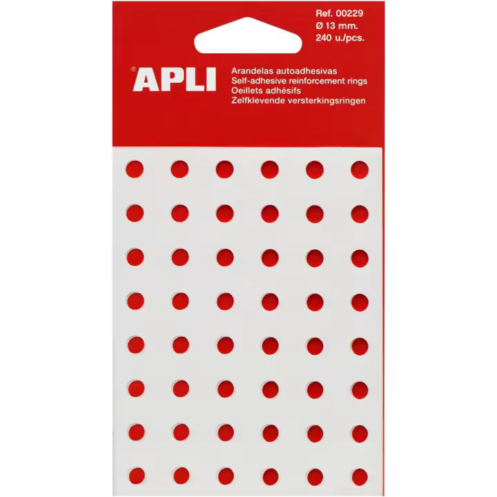 Apli Arandelas de refuerzo translúcidas 13 mm 240 u. - 1