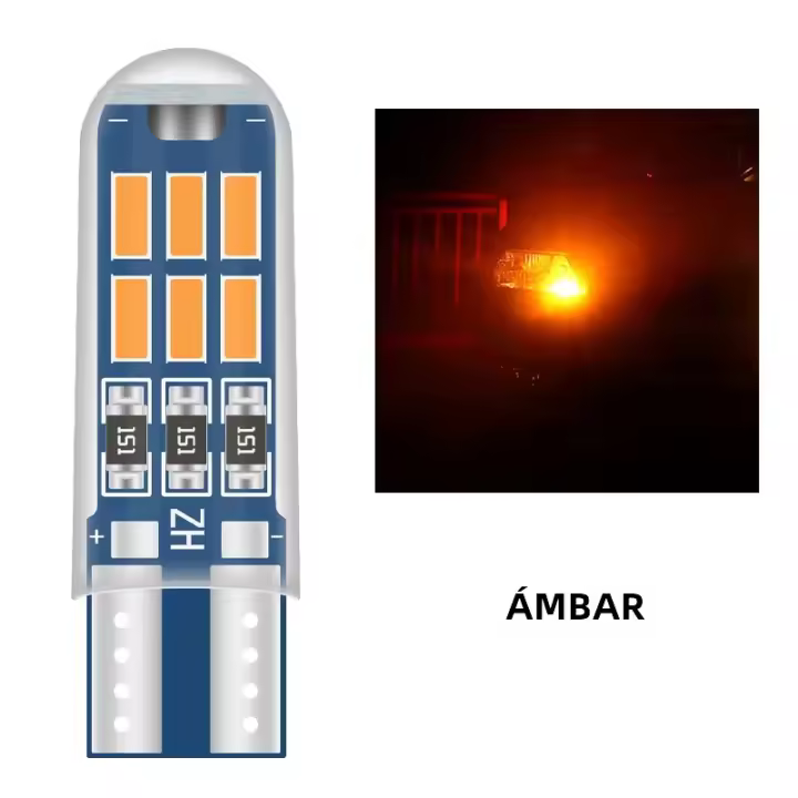 Lámparas LED T10 W5W 168 194 192 15 LED Strobe Marker Wedge Light DC 12V Para Placa De Identificación Y Lámpara De Claro - 1