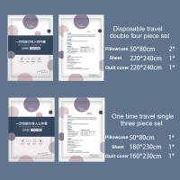 Funda De Edredón Y Sábana De Viaje 3-Piece / 4-Piece Prueba De Suciedad Funda De Almohada Para Cama Con Capa Desmontable Material De Poliéster 100% - details 1