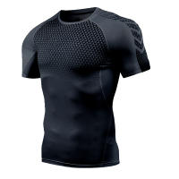 Camiseta De Compresión Corta Con Gráficos Para Hombres Camiseta Deportiva De Secado Rápido Para Gimnasio Y Correr Top De Verano Camiseta Básica De Deporte - details 11