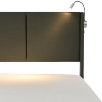 Somier Cama Juvenil PU 140x200 with somier (with colchón) Cama tapizada Cama Doble Caja de Almacén Lámpara de Lectura con función de carga USB Cabecero, Cama de Almacén Somier - details 8