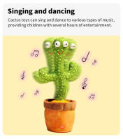 Juguete Musical Y Educativo De Cactus Inteligente Para Niños Que Danza Graba Y Habla Interactivo Para El Aprendizaje Divertido - details 0