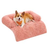 Cama para Perros de Tela de Felpa con Funda Protectora para Sofá, Alfombrilla para Perros Grandes, 95x85x16 cm, Color Gris o Rosa - details 6
