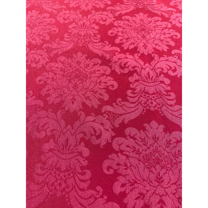 Tejidos Ortuño- Tela de Damasco, Tela Jacquard ,Tela Para vestidos, decorar hogar, cortinas, manteles, Iglesias, Cofradías, Tapizados. Color Burdeos. Doble Ancho 280cm.Se vende por metros. - 1