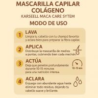 KARSEELL Mascarilla Pelo Máscara Capilar Reparación Profunda Cabello Seco y Dañado Colágeno Aceite de Argán Antifrizz Acondicionador Maca y Ácido Hialurónico Alisado Hidratación Intensa Todo Tipo de Cabello - 500 ml. - details 0