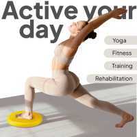 Ociodual Cojín Hinchable Amarillo Disco con Bomba Goma PVC para Fitness Yoga Pilates Coordinación Rehabilitación Equilibrio - details 2