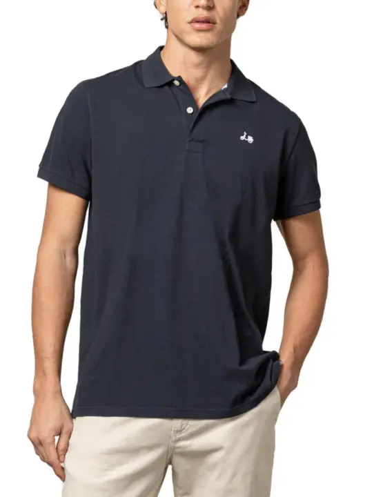 Polo Scotta classic azul marino de manga corta para hombre - 1