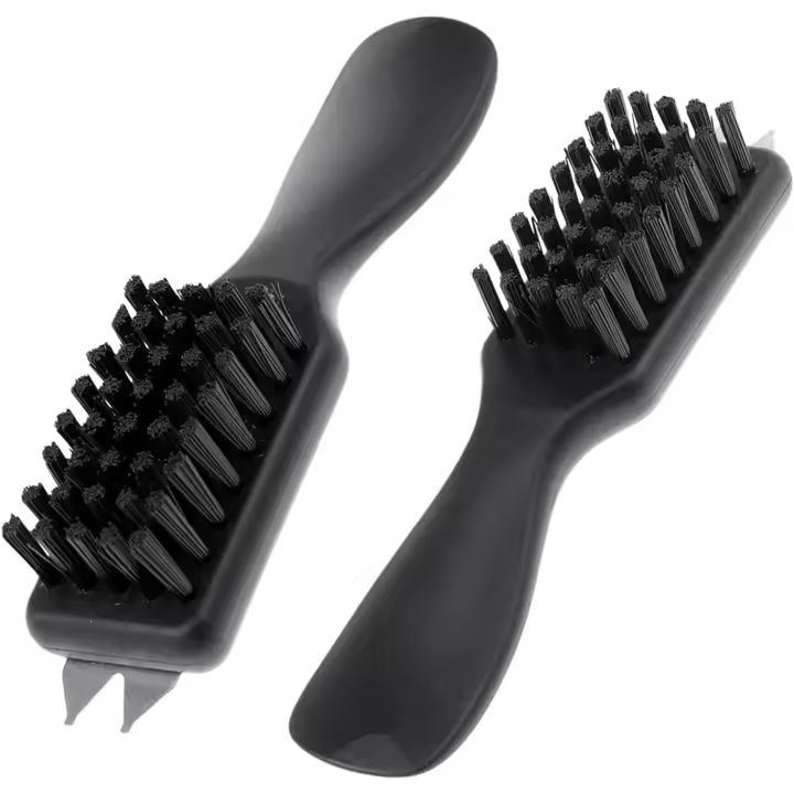 2 cepillos duraderos para zapatos de golf, quitabarros y suciedad, cerdas de limpieza de nailon con mango de calzador y llave de púas - 1