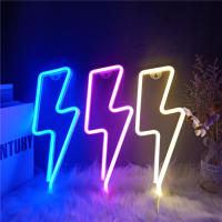 Luz De Noche LED Neón Creativa En Forma De Rayo Para Decoración De Hogar Dormitorio Fiesta Navidad Regalo Para Niños Luz Fairy USB/Batería Incluida - details 2