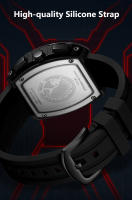 Reloj De Cuarzo Para Hombre Mark Fairwhale 5670 Diseño De Punta De Tonneau Multifuncional Impermeable Con Correa De Silicona Resina Para Deportes - details 7
