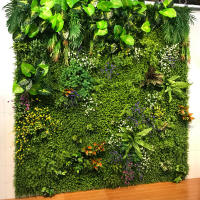 Pared De Plantas Artificiales Reutilizable Fondo De Hierba Panel De Pared Plástico Jardín Falso Verde Con Valla Colgante Decorativa Para Exposiciones Y Decoración De Espacios Exteriores - details 4