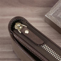 Cartera De Cuero Para Hombre Lujo Monedero Con Bolsillo Para Monedas Y Tarjetas Cierre De Cremallera Antirrobo Regalo Para Hombres - details 42
