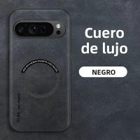 Funda De Teléfono Retro Textura De Cuero PU Magnética Para Google Pixel 10 9 a pro XL 5G TPU Suave Antichoque Con Lámina De Carga Magnética - details 7