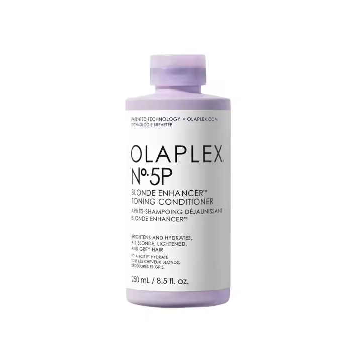 Olaplex Nº 5P Blonde Enhancer Toning Conditioner 250 Ml. | Acondicionador matizador de alto rendimiento diseñado para neutralizar los tonos amarillos y dorados no deseados en cabellos rubios. - 1