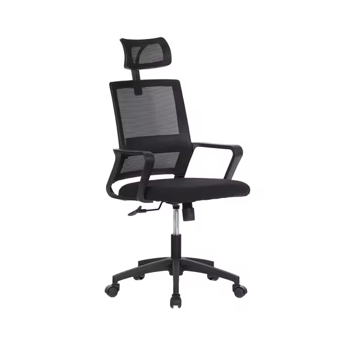 Silla Oficina Ergonómica Altura Ajustable Negro 62x58x107/117cm EDM - 1