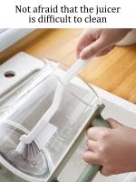 Cepillo De Limpieza Para Lavabo Estilo Japonés Con Mango Largo Diseño De Codo Agujero En Cola Accesorios De Limpieza Para Espacios Estrechos Y Paredes - details 1