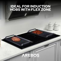 AREBOS Placa de parrilla Sartén de hierro fundido Placa grill de inducción BBQ - details 18