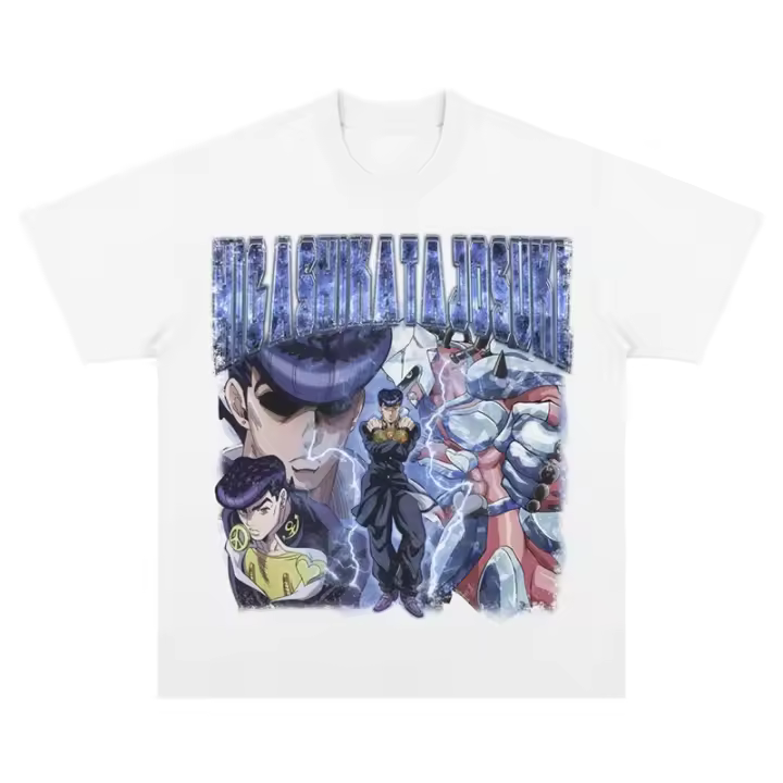 Camiseta Guido Mista Oversize Vintage Manga Harajuku Retro DIO Kujo Jotaro JoJo Sex Pistols Para Hombres Camisetas De Algodón Con Estampado De Anime Para La Vida Diaria - 1