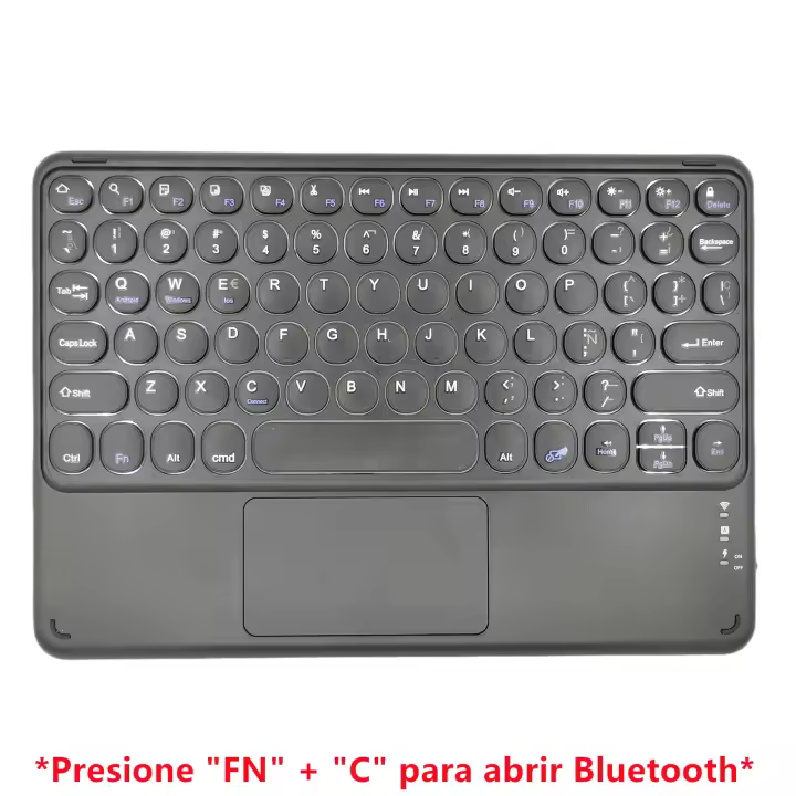 Teclado Español inalámbrico con Bluetooth, Touchpad para iPad Pro Air, Xiaomi, Huawei, Samsung, Lenovo, Android, Windows, Tablet - 1