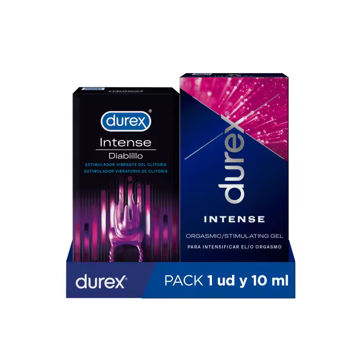 Durex Anillo Vibrador Intense Orgasmic Diablillo Estimulador Clítoris + Durex Gel Intense Orgasmic Estimulador del clítoris - 1