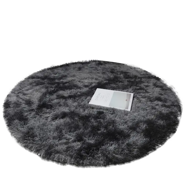 Alfombra de Piso de Pilo Moderna Antideslizante Perfecta para Sala de Estar, Dormitorio, Comedor o Escritorio Tejido de Color Oscuro - 1