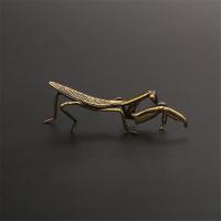 Adorno Miniatura De Mantis De Cobre Decoración De Maceta Floral Vintage Accesorios Artesanales Para Té Figura Antigua De Estilo Europeo - details 2